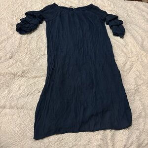 Navy Blue Off-Shoulder Dress
